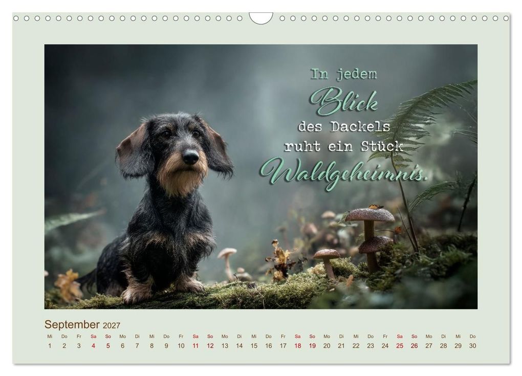 Weitere Ansicht: Dackelpoesie - Augenblicke voller Seele (Wandkalender 2027 DIN A3 quer), CALVENDO Monatskalender | Melanie Viola, Calvendo