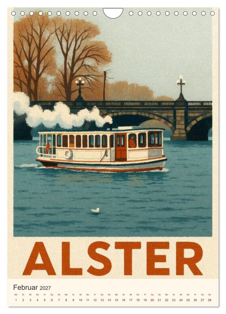 Weitere Ansicht: City Poster Hamburg - Stilisierte Impressionen der Hansestadt (Wandkalender 2027 DIN A4 hoch), CALVENDO Monatskalender | Sabine Wagner, Calvendo
