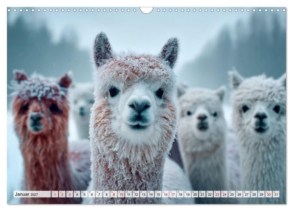 Weitere Ansicht: Alpakas - Charmante Begleiter (Wandkalender 2027 DIN A3 quer), CALVENDO Monatskalender | Melanie Viola, Calvendo