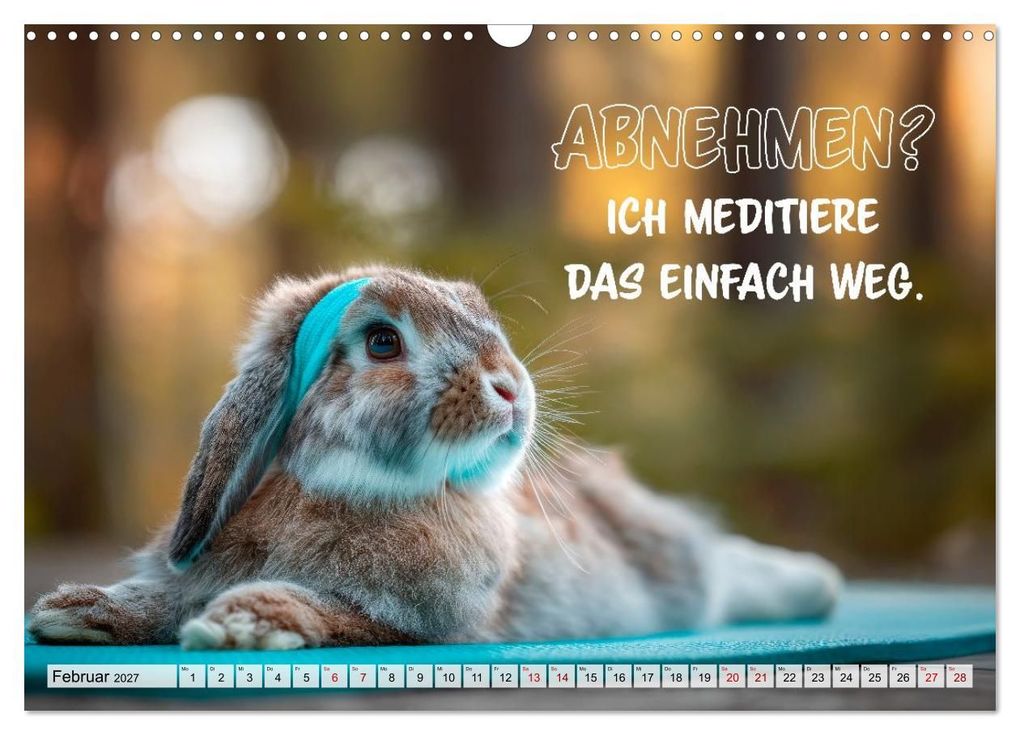 Weitere Ansicht: Kaninchen - Hoppel dich locker (Wandkalender 2027 DIN A3 quer), CALVENDO Monatskalender | Melanie Viola, Calvendo