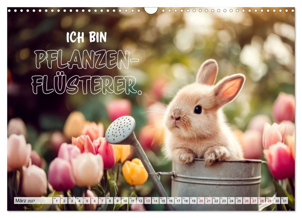 Weitere Ansicht: Kaninchen - Hoppel dich locker (Wandkalender 2027 DIN A3 quer), CALVENDO Monatskalender | Melanie Viola, Calvendo