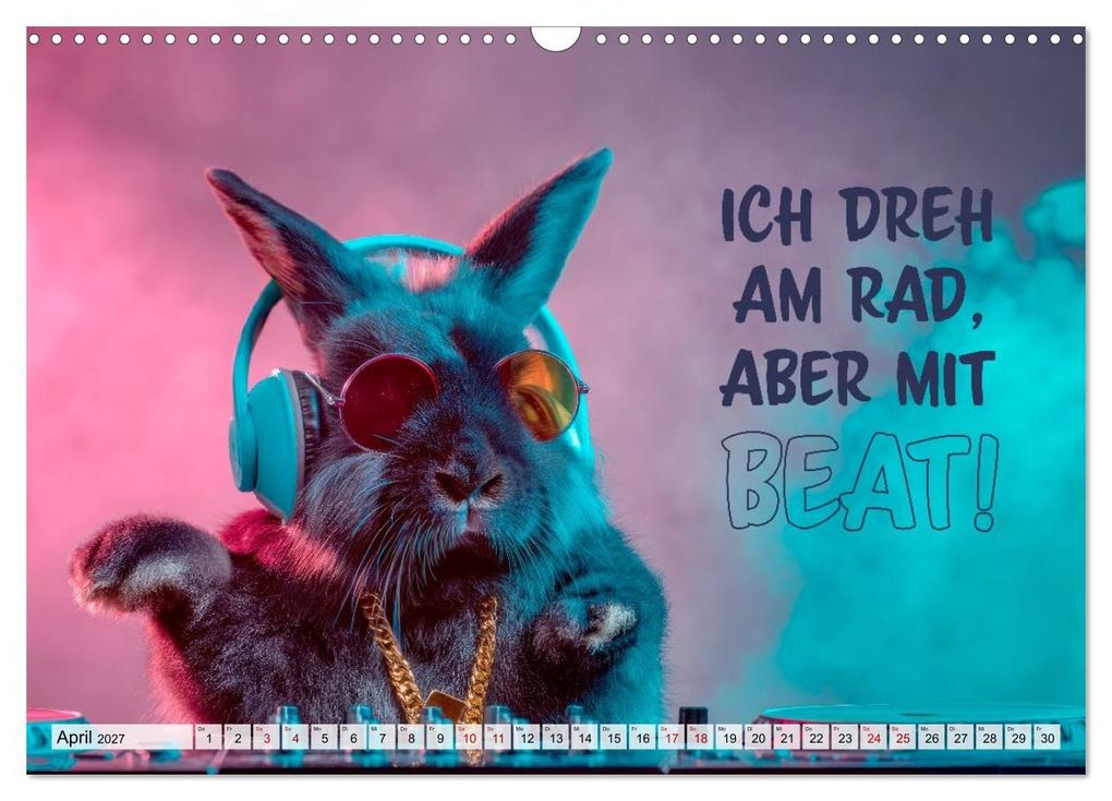 Weitere Ansicht: Kaninchen - Hoppel dich locker (Wandkalender 2027 DIN A3 quer), CALVENDO Monatskalender | Melanie Viola, Calvendo