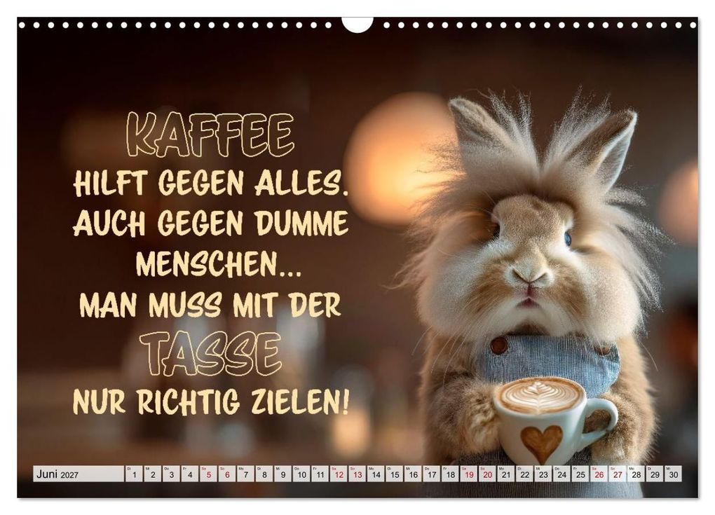Weitere Ansicht: Kaninchen - Hoppel dich locker (Wandkalender 2027 DIN A3 quer), CALVENDO Monatskalender | Melanie Viola, Calvendo