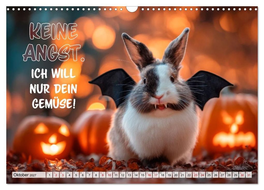 Weitere Ansicht: Kaninchen - Hoppel dich locker (Wandkalender 2027 DIN A3 quer), CALVENDO Monatskalender | Melanie Viola, Calvendo