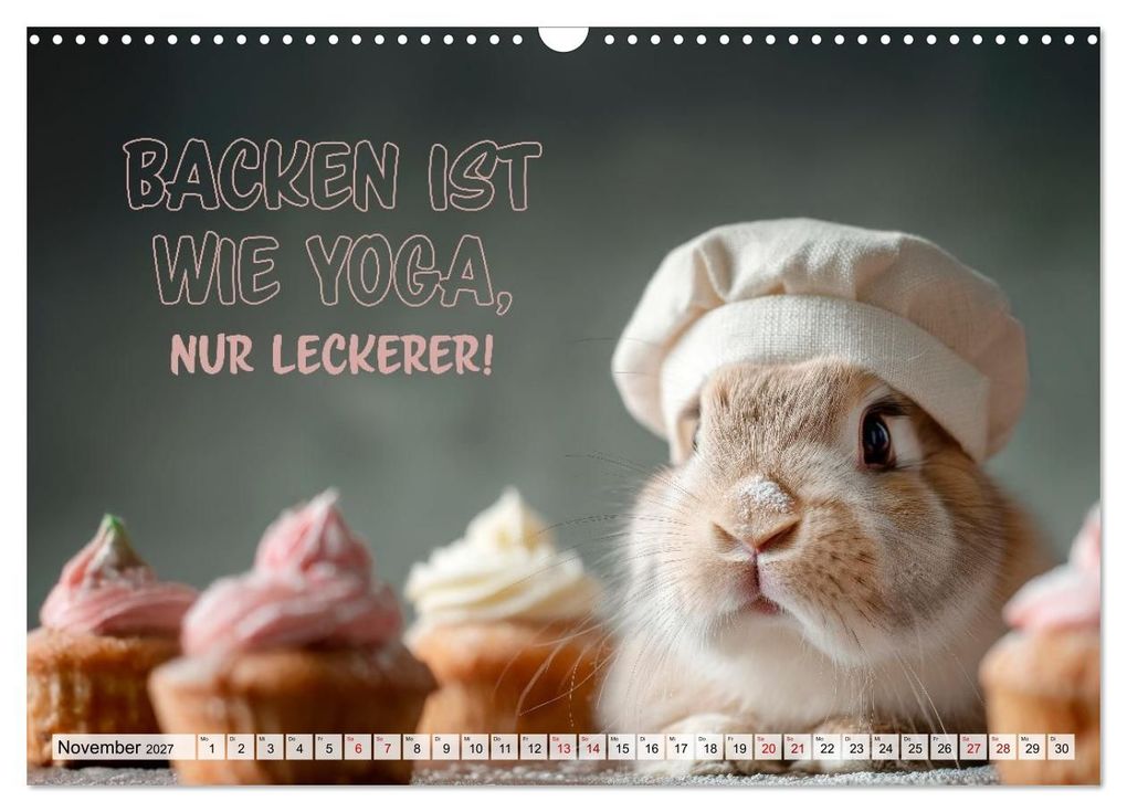 Weitere Ansicht: Kaninchen - Hoppel dich locker (Wandkalender 2027 DIN A3 quer), CALVENDO Monatskalender | Melanie Viola, Calvendo