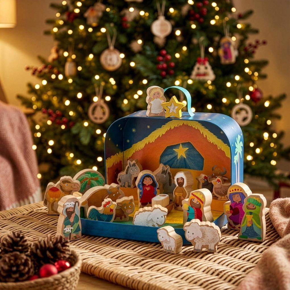 Weitere Ansicht: Spielwelt im Koffer - Weihnachtskrippe | Mirka Schröder