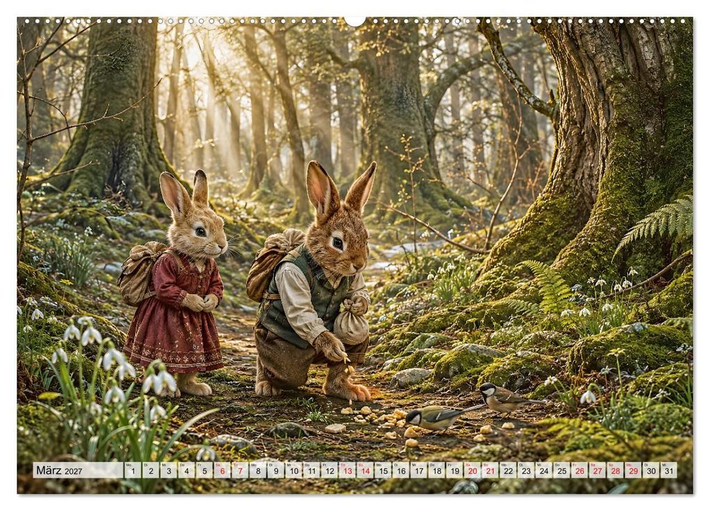 Weitere Ansicht: MÄRCHENWALD - Ein Abenteuer auf leisen Pfoten (hochwertiger Premium Wandkalender 2027 DIN A2 quer), Kunstdruck in Hochglanz | juehust, Calvendo
