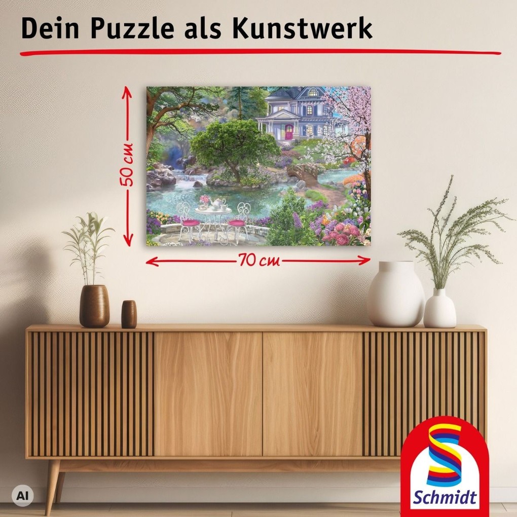 Weitere Ansicht: Stadtvilla am See - 1000 Teile Puzzle