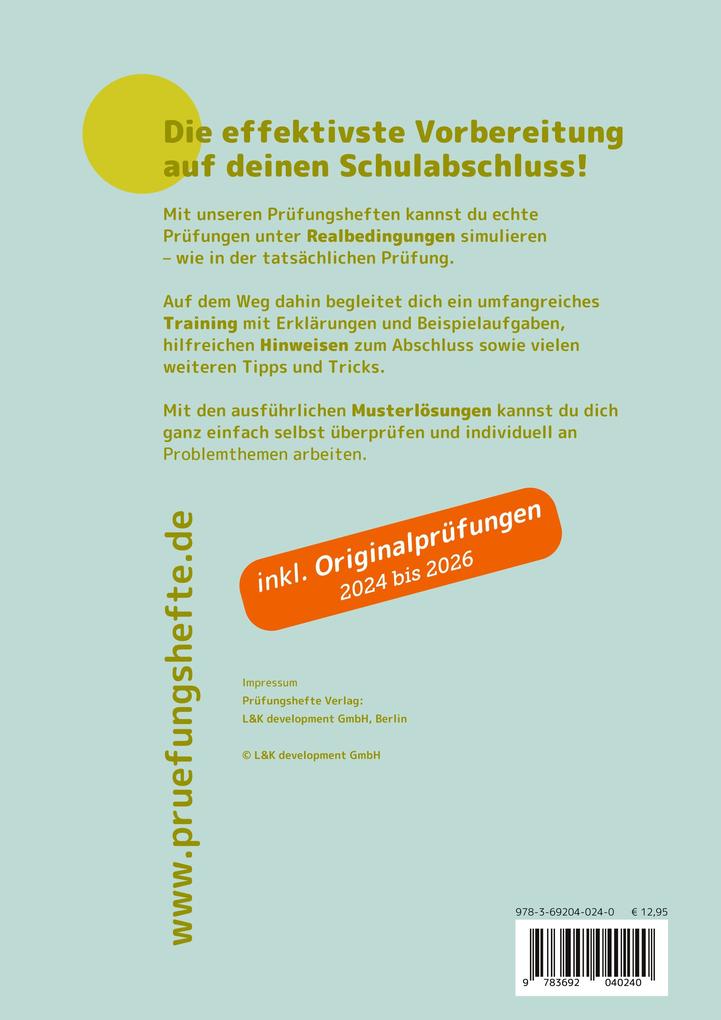 Weitere Ansicht: Prüfungsheft Hauptschule 2027 BW - Englisch