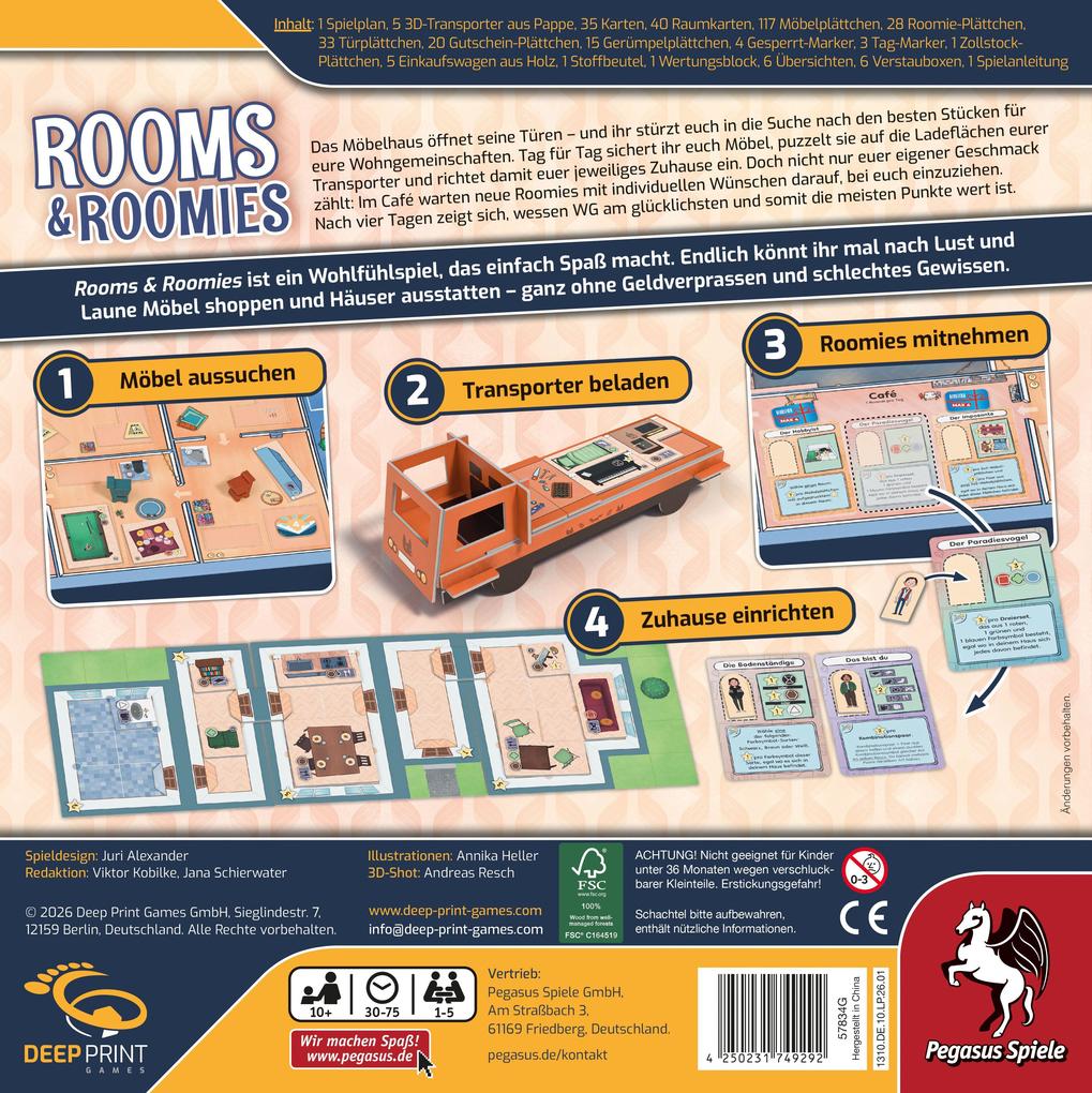 Weitere Ansicht: Rooms & Roomies (Deep Print Games)