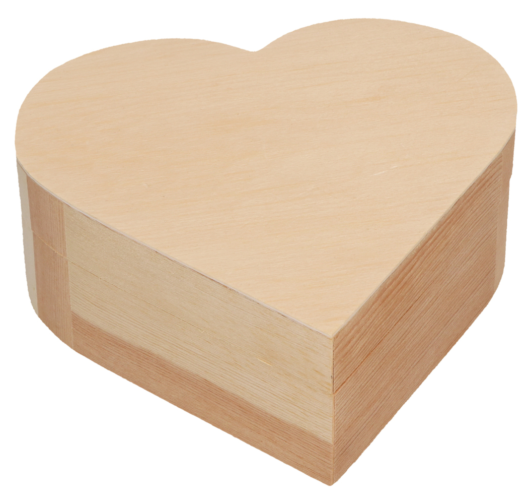 Weitere Ansicht: 2er Set Herzdosen aus Holz