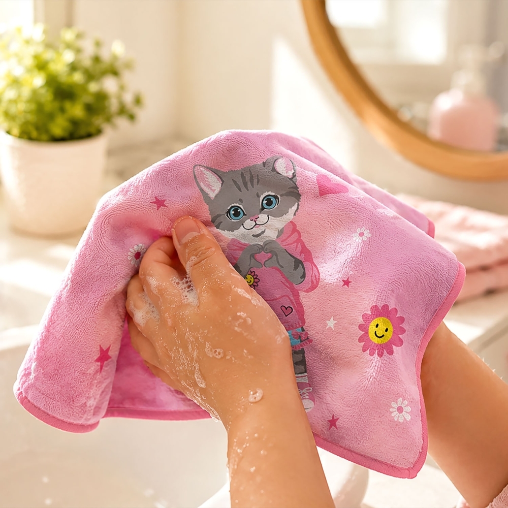 Weitere Ansicht: Zauberhandtuch Motiv "Katze"