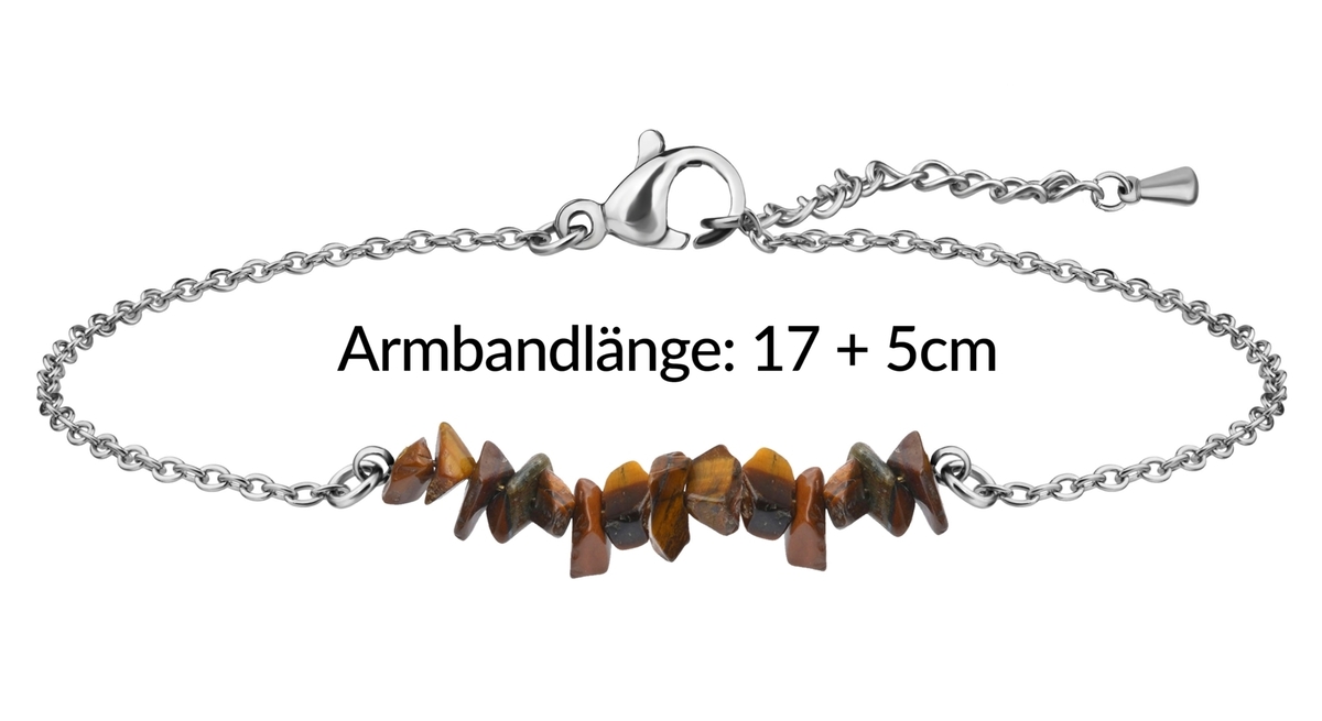 Weitere Ansicht: Tigerauge Healing Stone Edelstahlarmband, J712-09