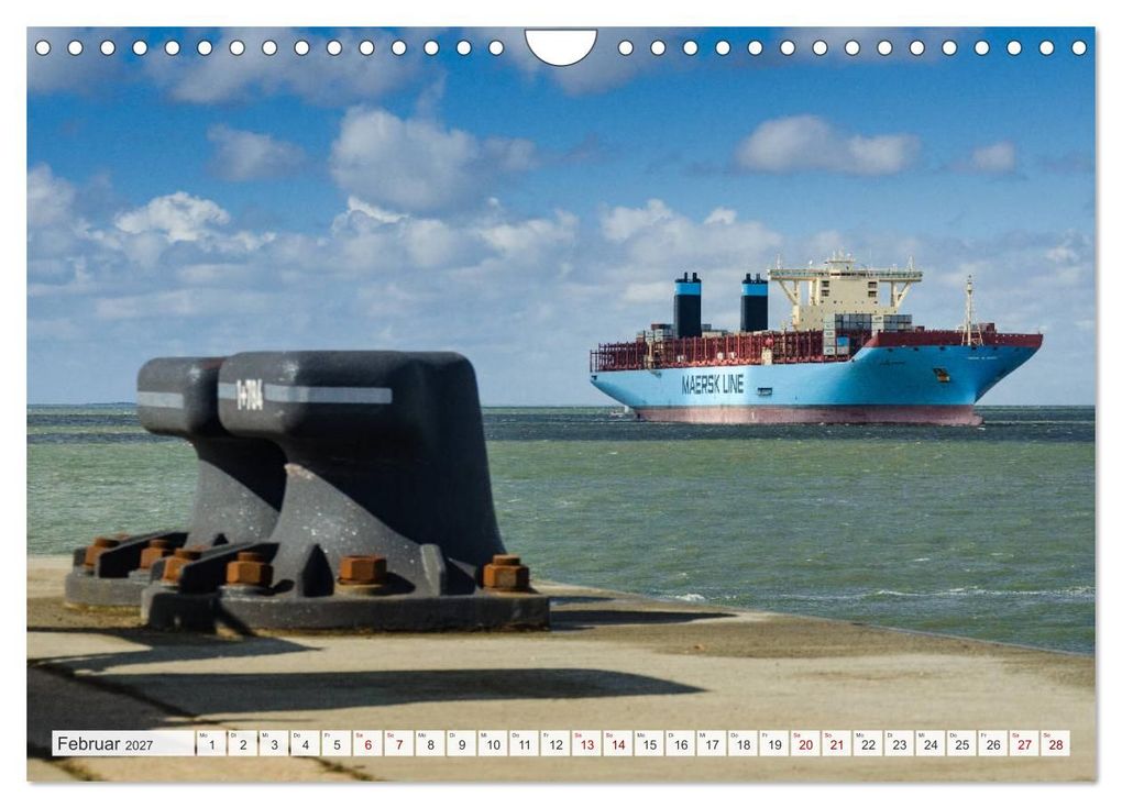 Weitere Ansicht: JadeWeserPort Wilhelmshaven - Maritime Perspektiven am Containerhafen (Wandkalender 2027 DIN A4 quer), CALVENDO Monatskalender | www.geniusstrand.de, Calvendo