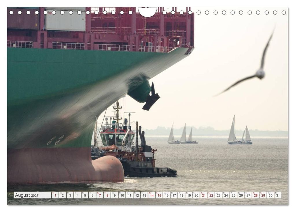 Weitere Ansicht: JadeWeserPort Wilhelmshaven - Maritime Perspektiven am Containerhafen (Wandkalender 2027 DIN A4 quer), CALVENDO Monatskalender | www.geniusstrand.de, Calvendo