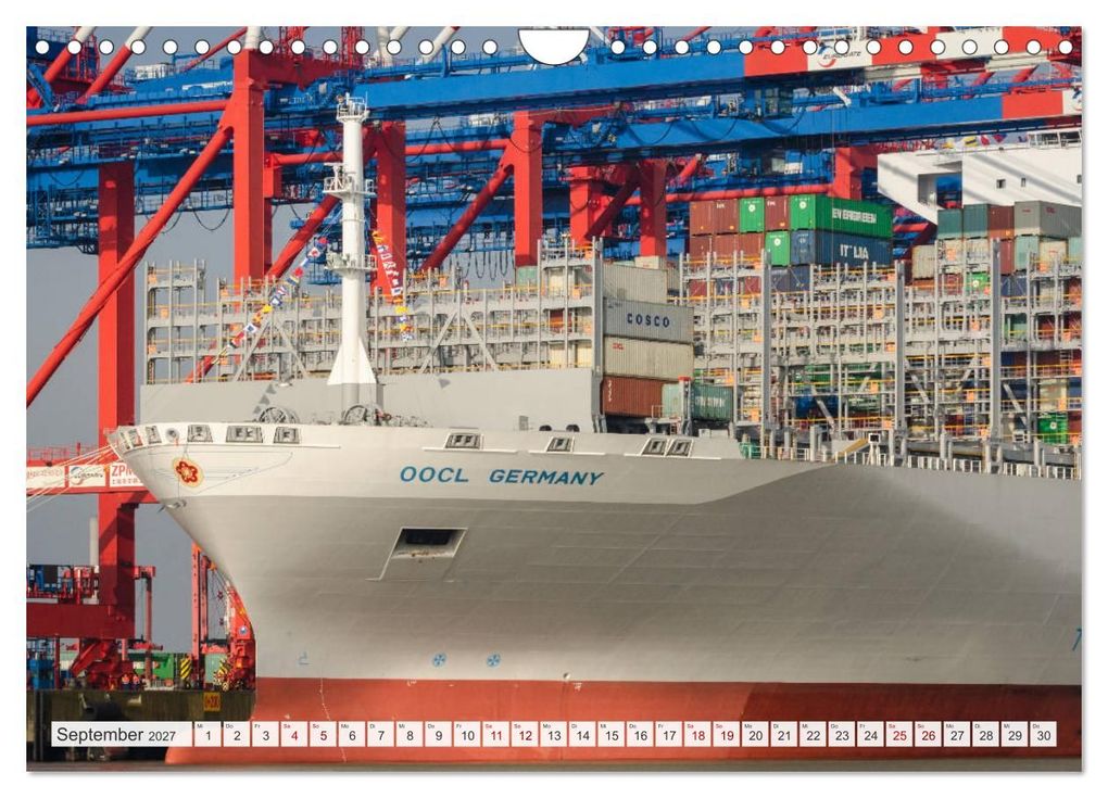 Weitere Ansicht: JadeWeserPort Wilhelmshaven - Maritime Perspektiven am Containerhafen (Wandkalender 2027 DIN A4 quer), CALVENDO Monatskalender | www.geniusstrand.de, Calvendo