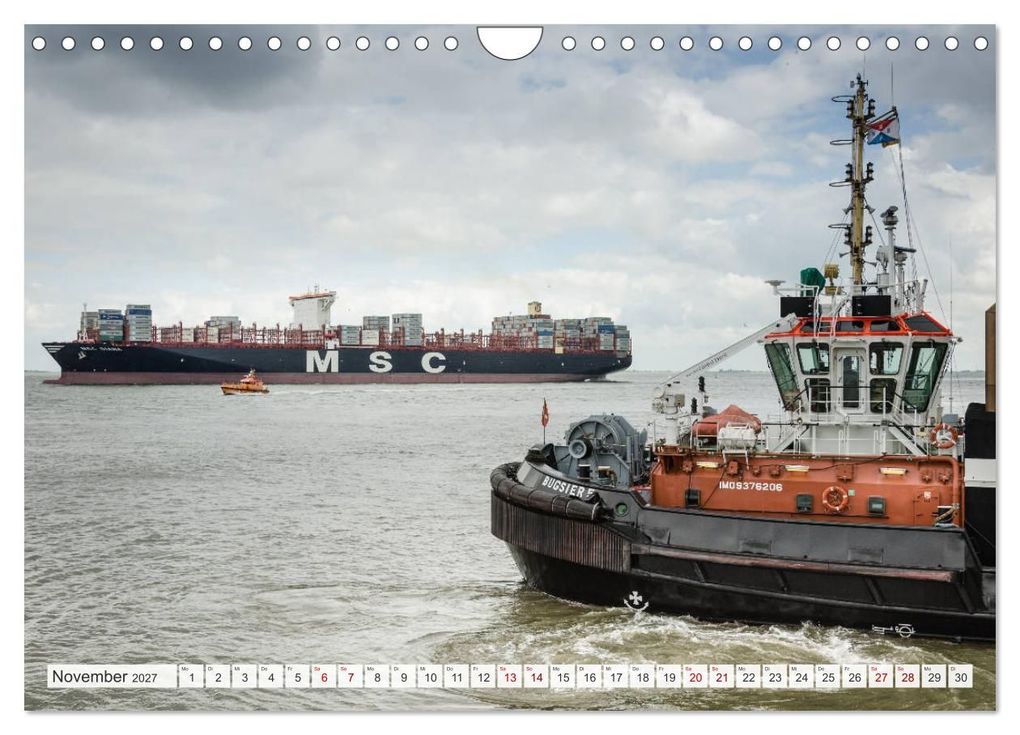 Weitere Ansicht: JadeWeserPort Wilhelmshaven - Maritime Perspektiven am Containerhafen (Wandkalender 2027 DIN A4 quer), CALVENDO Monatskalender | www.geniusstrand.de, Calvendo