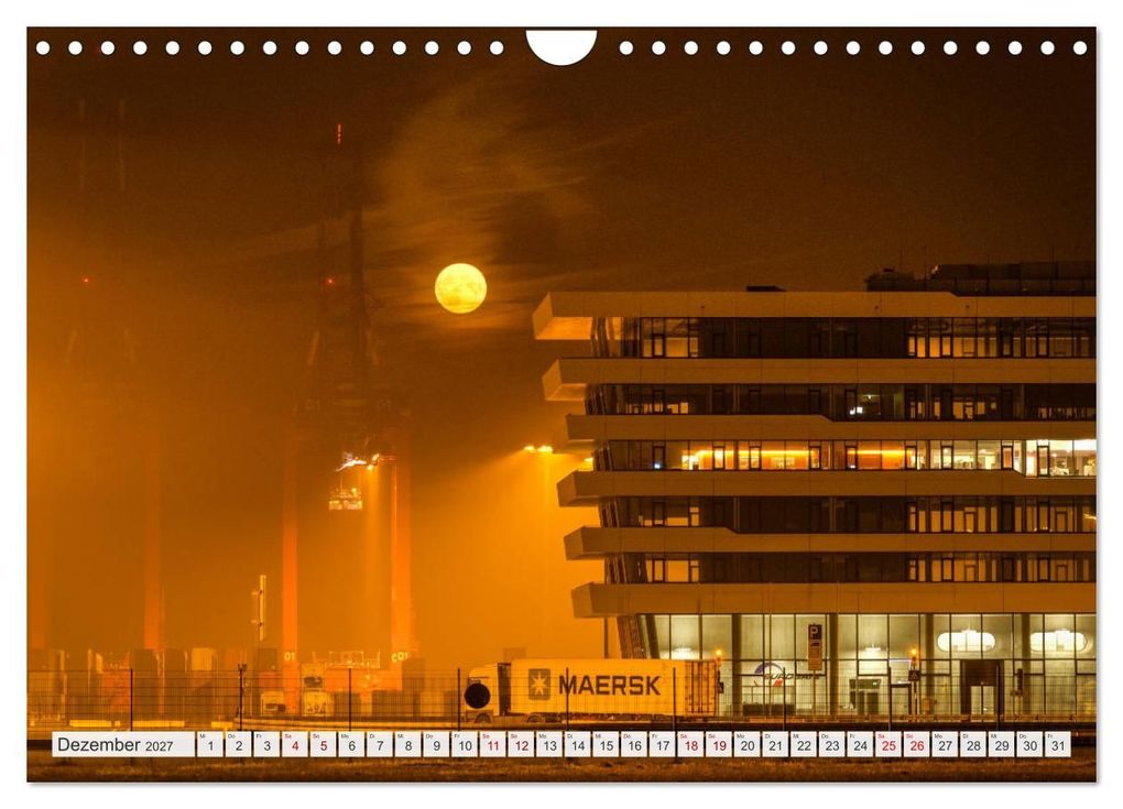 Weitere Ansicht: JadeWeserPort Wilhelmshaven - Maritime Perspektiven am Containerhafen (Wandkalender 2027 DIN A4 quer), CALVENDO Monatskalender | www.geniusstrand.de, Calvendo