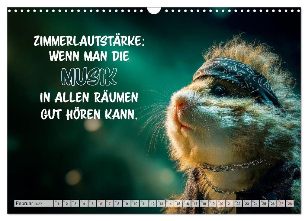Weitere Ansicht: Hamster - Coole kleine Nager (Wandkalender 2027 DIN A3 quer), CALVENDO Monatskalender | Melanie Viola, Calvendo