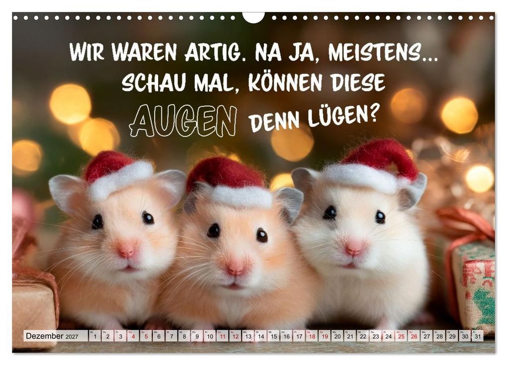 Weitere Ansicht: Hamster - Coole kleine Nager (Wandkalender 2027 DIN A3 quer), CALVENDO Monatskalender | Melanie Viola, Calvendo