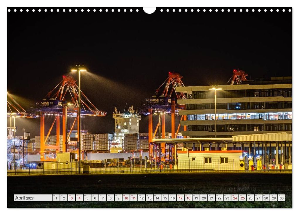 Weitere Ansicht: JadeWeserPort Wilhelmshaven - Maritime Perspektiven am Containerhafen (Wandkalender 2027 DIN A3 quer), CALVENDO Monatskalender | www.geniusstrand.de, Calvendo