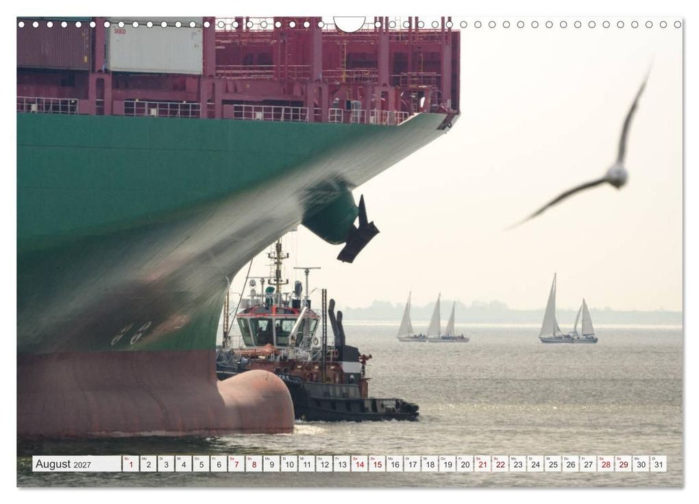 Weitere Ansicht: JadeWeserPort Wilhelmshaven - Maritime Perspektiven am Containerhafen (Wandkalender 2027 DIN A3 quer), CALVENDO Monatskalender | www.geniusstrand.de, Calvendo