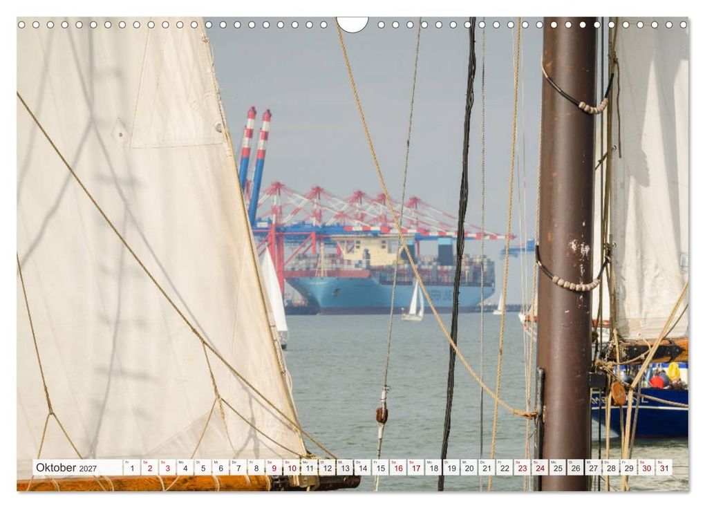 Weitere Ansicht: JadeWeserPort Wilhelmshaven - Maritime Perspektiven am Containerhafen (Wandkalender 2027 DIN A3 quer), CALVENDO Monatskalender | www.geniusstrand.de, Calvendo