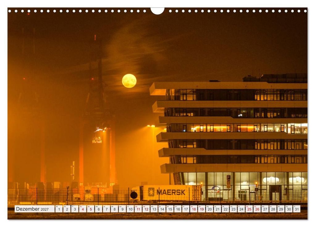 Weitere Ansicht: JadeWeserPort Wilhelmshaven - Maritime Perspektiven am Containerhafen (Wandkalender 2027 DIN A3 quer), CALVENDO Monatskalender | www.geniusstrand.de, Calvendo