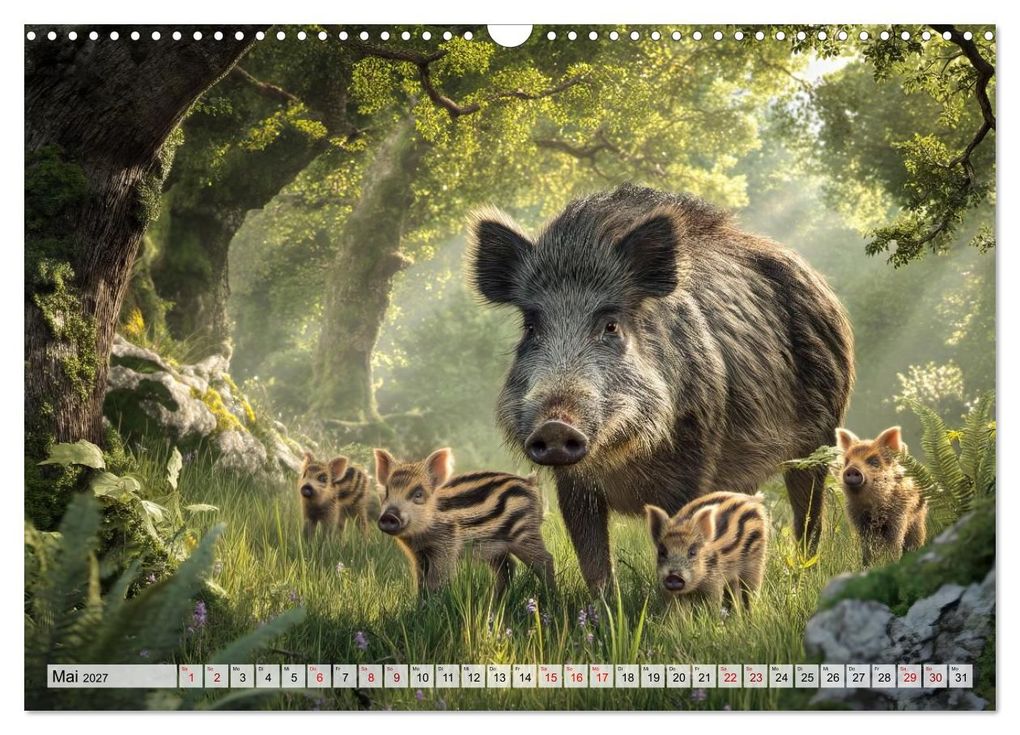 Weitere Ansicht: Waldleben - Tiere hautnah (Wandkalender 2027 DIN A3 quer), CALVENDO Monatskalender | Melanie Viola, Calvendo