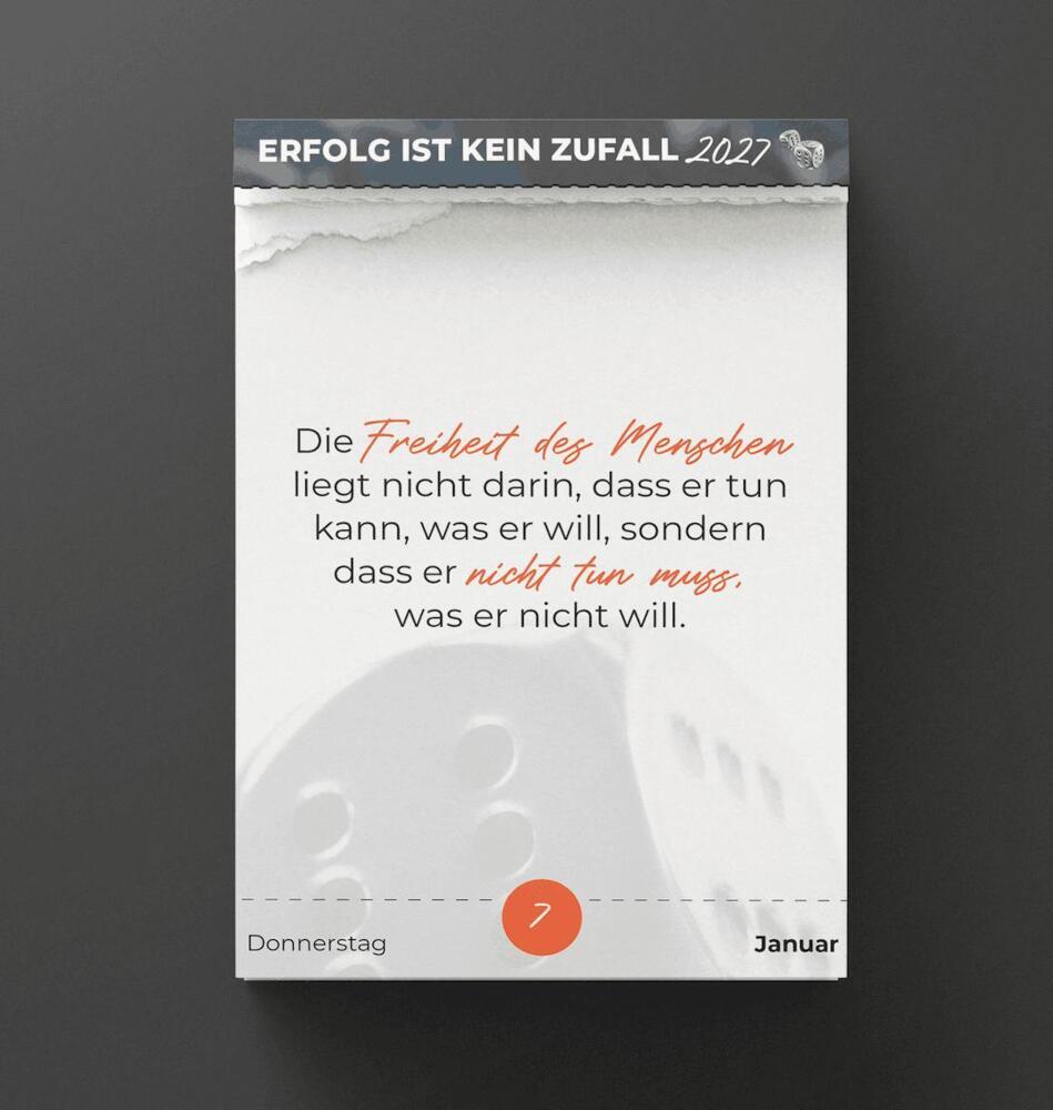 Weitere Ansicht: Abreißkalender 2027 - Erfolg ist kein Zufall | Maurice Bork