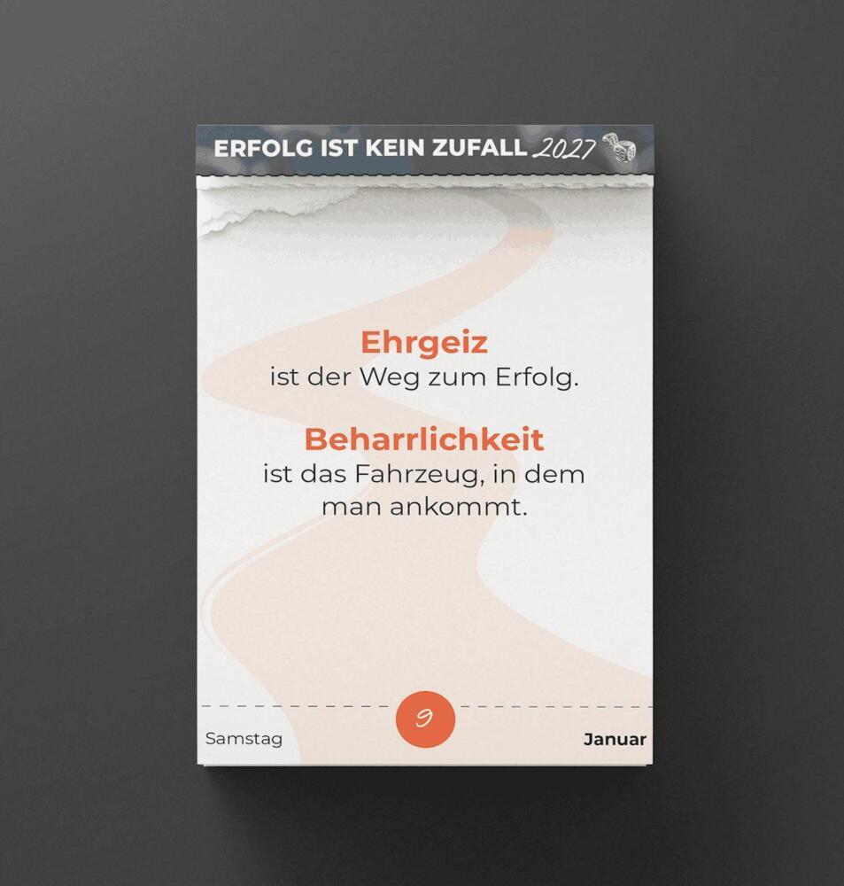 Weitere Ansicht: Abreißkalender 2027 - Erfolg ist kein Zufall | Maurice Bork