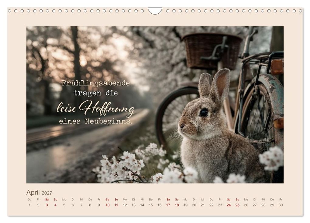 Weitere Ansicht: Kaninchenpoesie - Augenblicke voller Seele (Wandkalender 2027 DIN A3 quer), CALVENDO Monatskalender | Melanie Viola