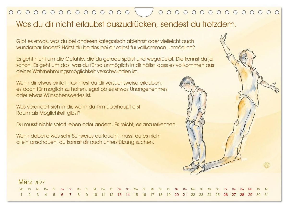 Weitere Ansicht: Selbstliebe ist ein Weg des Friedens (Wandkalender 2027 DIN A4 quer), CALVENDO Monatskalender | Tanja Richter, Calvendo