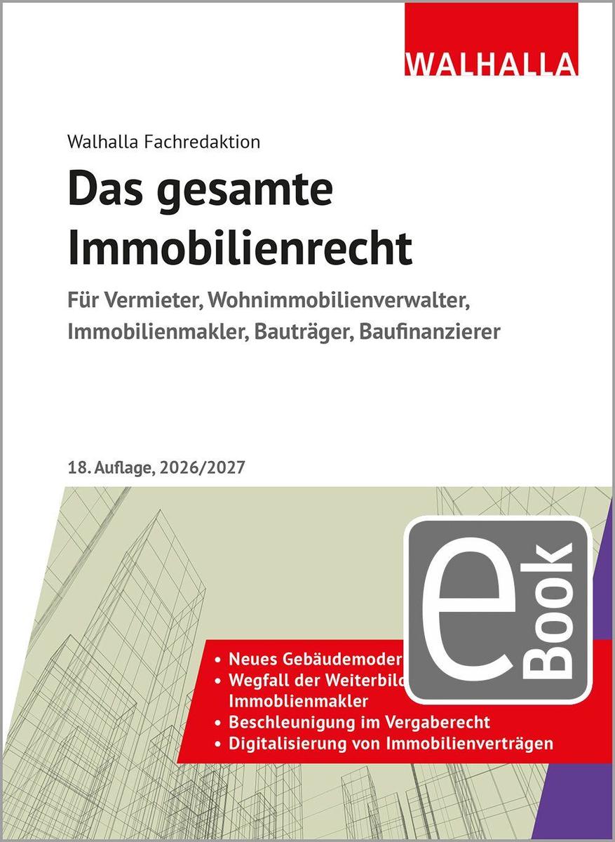 Produktbild: Das gesamte Immobilienrecht | Walhalla Fachredaktion