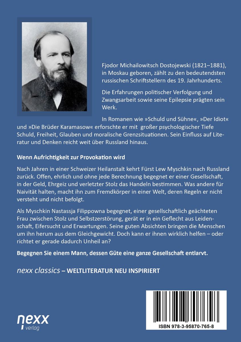 Weitere Ansicht: Der Idiot | Fjodor Michailowitsch Dostojewski