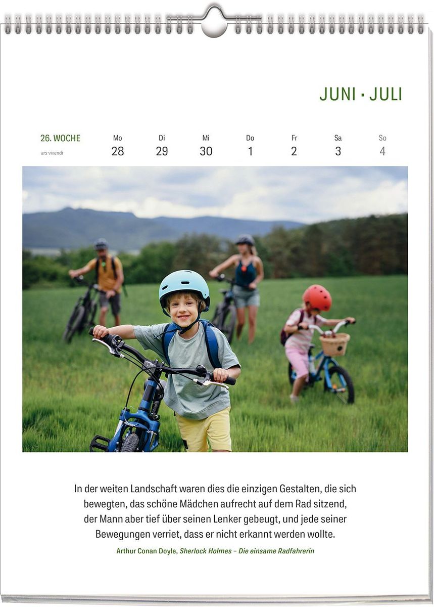 Weitere Ansicht: Literarischer FAHRRAD Kalender 2028 | Vivendi Ars