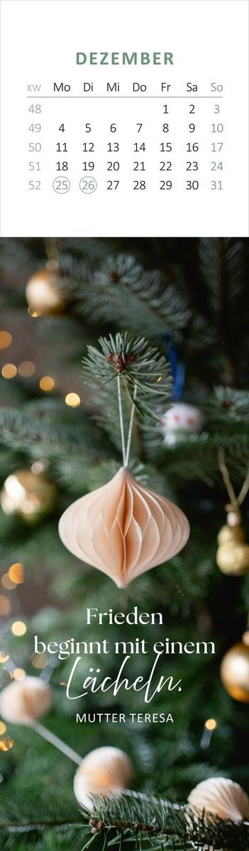 Weitere Ansicht: Lesezeichenkalender Gelassenheit für dich 2028