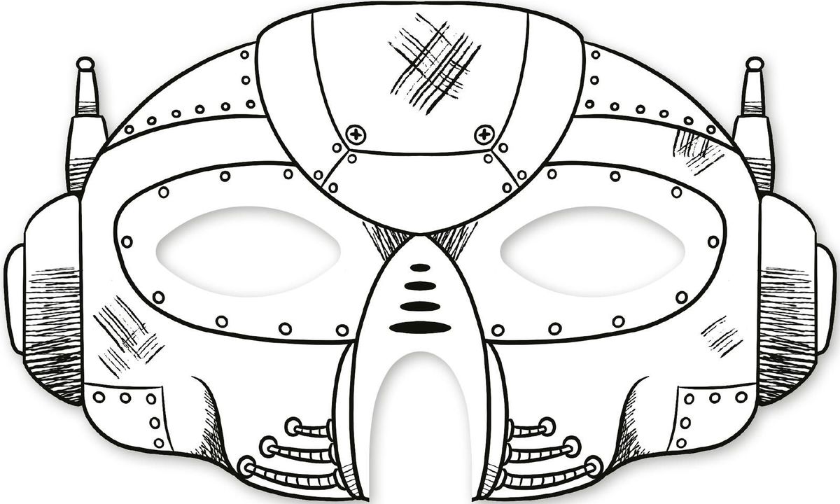 Weitere Ansicht: Superhelden-Masken zum Ausmalen