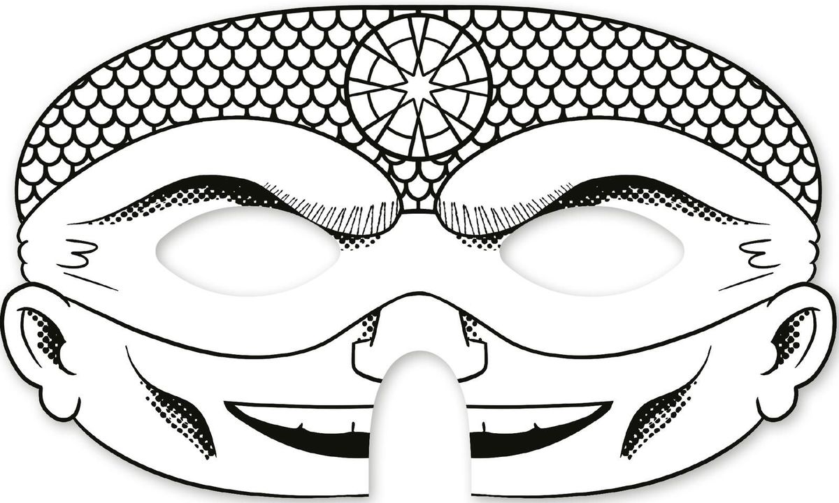 Weitere Ansicht: Superhelden-Masken zum Ausmalen