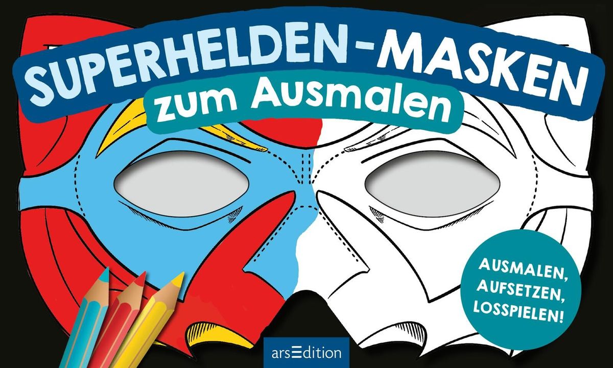 Weitere Ansicht: Superhelden-Masken zum Ausmalen