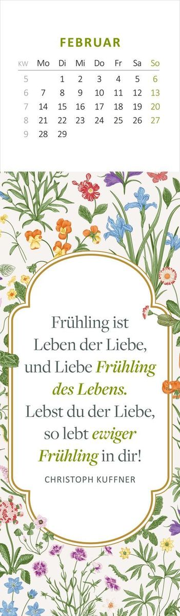 Weitere Ansicht: Lesezeichenkalender Naturschätze 2028