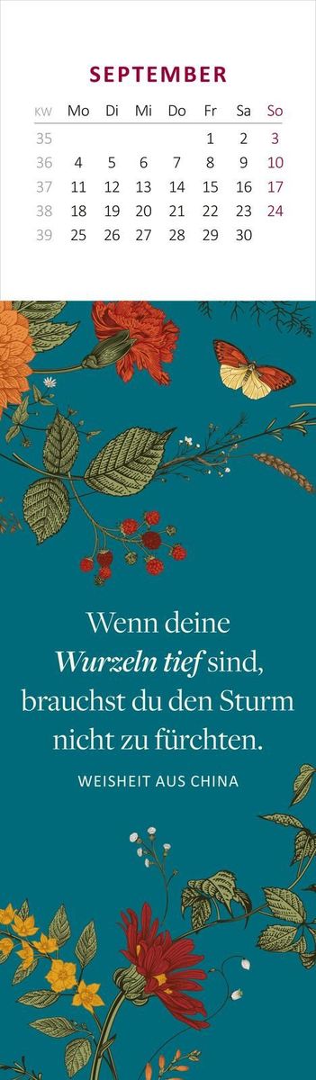 Weitere Ansicht: Lesezeichenkalender Naturschätze 2028