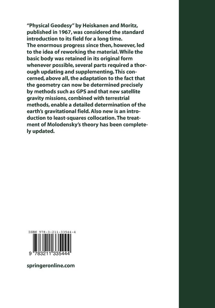 Weitere Ansicht: Physical Geodesy | Bernhard Hofmann-Wellenhof, Helmut Moritz
