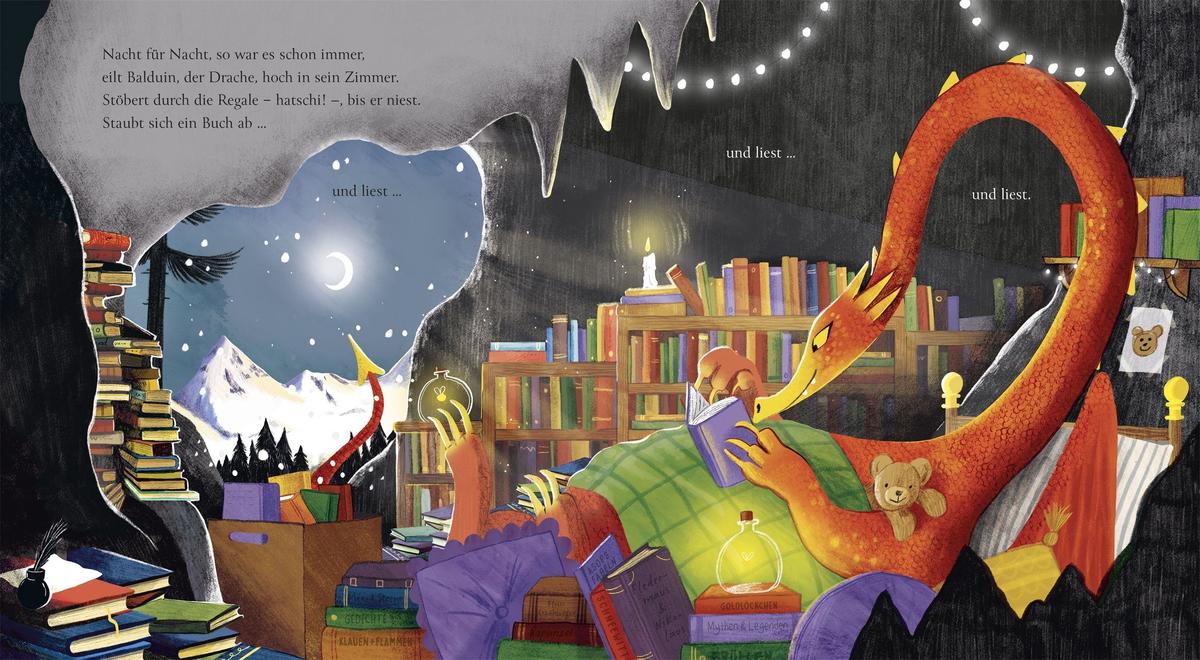 Weitere Ansicht: Balduin, der Bücherdrache | Pippa Curnick