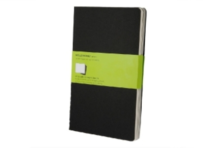 Produktbild: Moleskine Cahier, L/A5, 3er Set, Blanko, Kartoneinband, Schwarz
