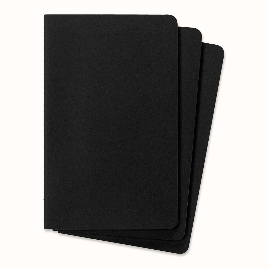 Weitere Ansicht: Moleskine Cahier large liniert schwarz DIN A5. 3er Pack