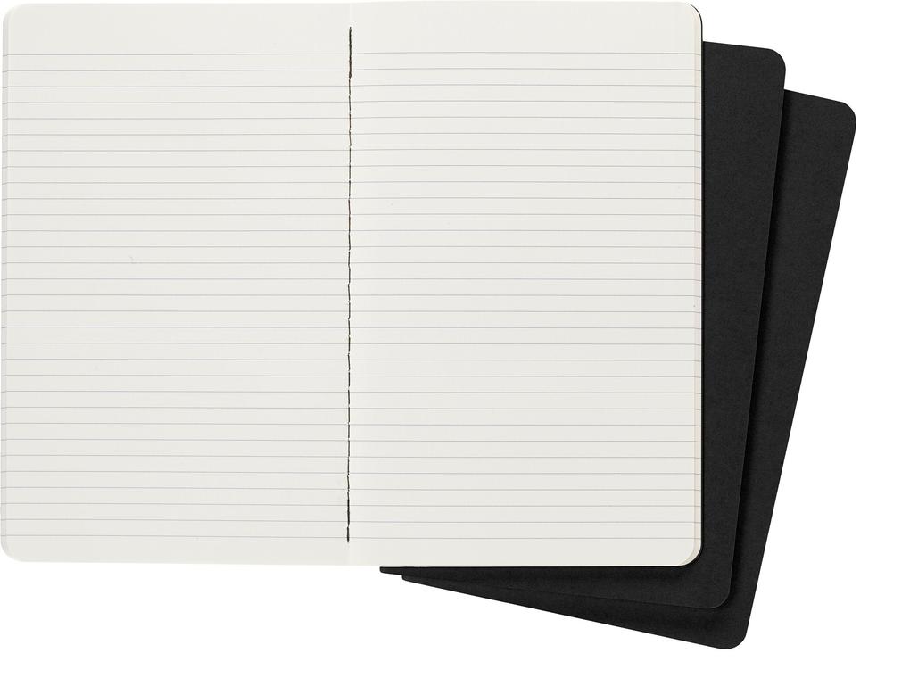 Weitere Ansicht: Moleskine Cahier large liniert schwarz DIN A5. 3er Pack