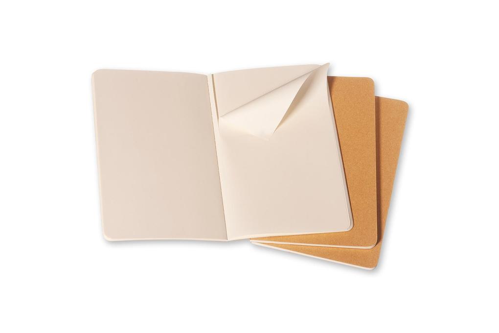 Weitere Ansicht: Moleskine Cahier large blanko packpapierbraun DIN A5. 3er Pack