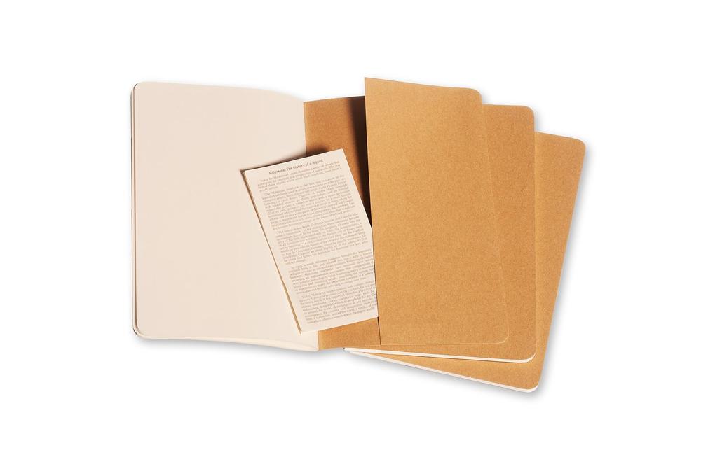 Weitere Ansicht: Moleskine Cahier large blanko packpapierbraun DIN A5. 3er Pack