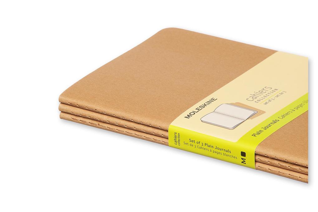 Weitere Ansicht: Moleskine Cahier large blanko packpapierbraun DIN A5. 3er Pack